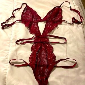 XS Victoria Secret lingerie bodysuit thong